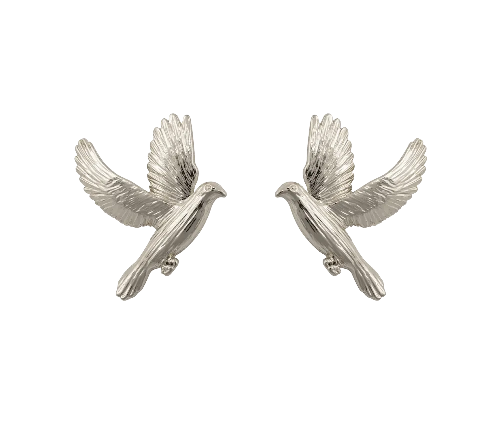 IOAKU Dove øredobber gull 3 cm nikkelfrie