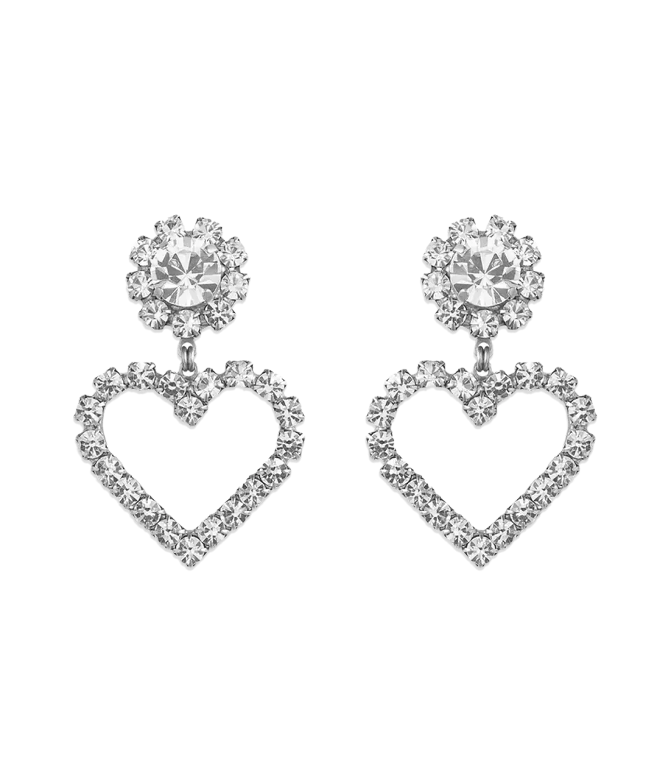 Loren Hope Cupid Heart øredobber crystal 5 cm