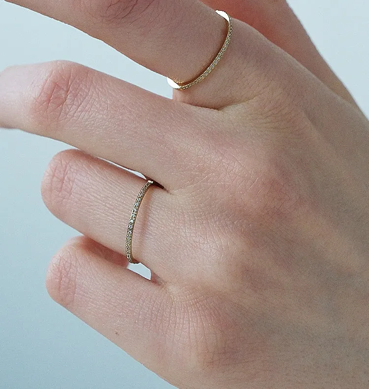 Wos Spot Ring Clear Gold ring gull strass 16
