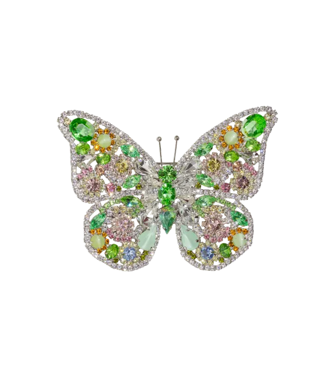 Loren Hope X-Large Butterfly brosje crystal peridot