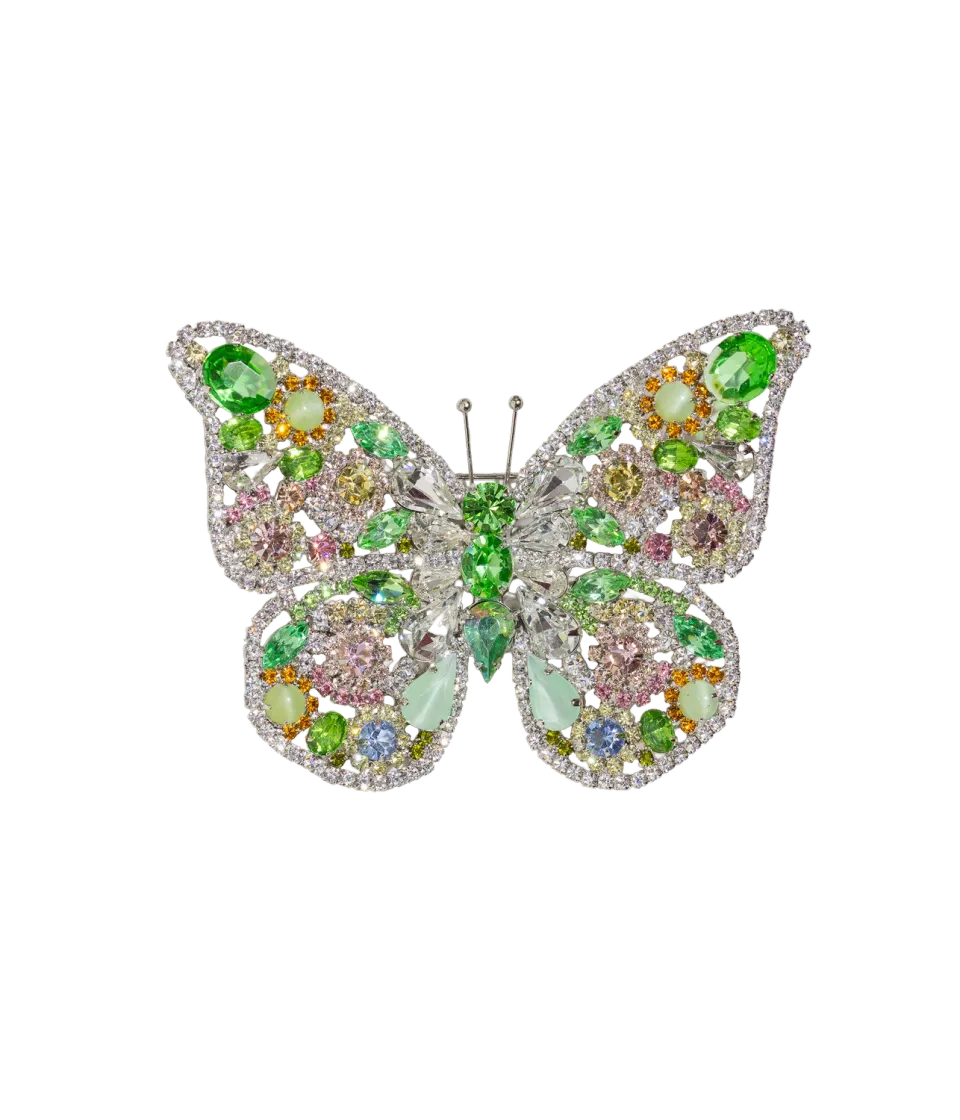 Loren Hope X-Large Butterfly brosje crystal peridot