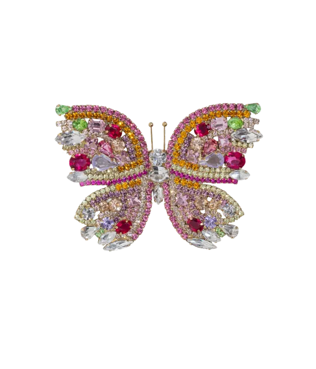 Loren Hope Butterfly X-Large brosje rose krystall