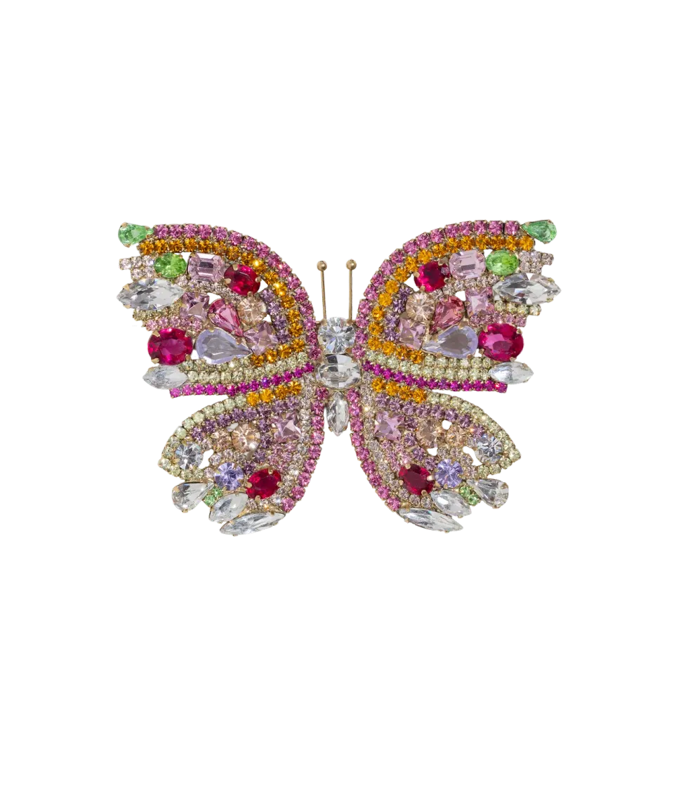 Loren Hope Butterfly X-Large brosje rose krystall