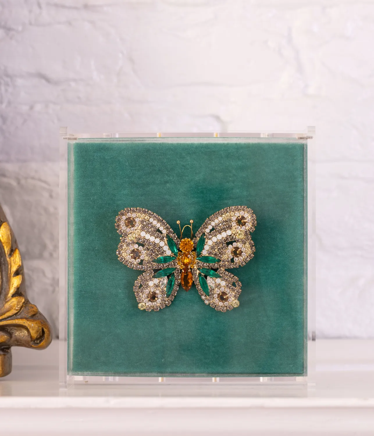 Loren Hope Butterfly Large brosje black diamond