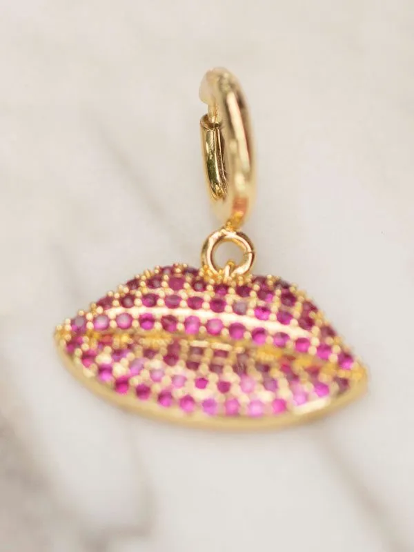 PFG Stockholm Lip berlock glitter anhengs-charm