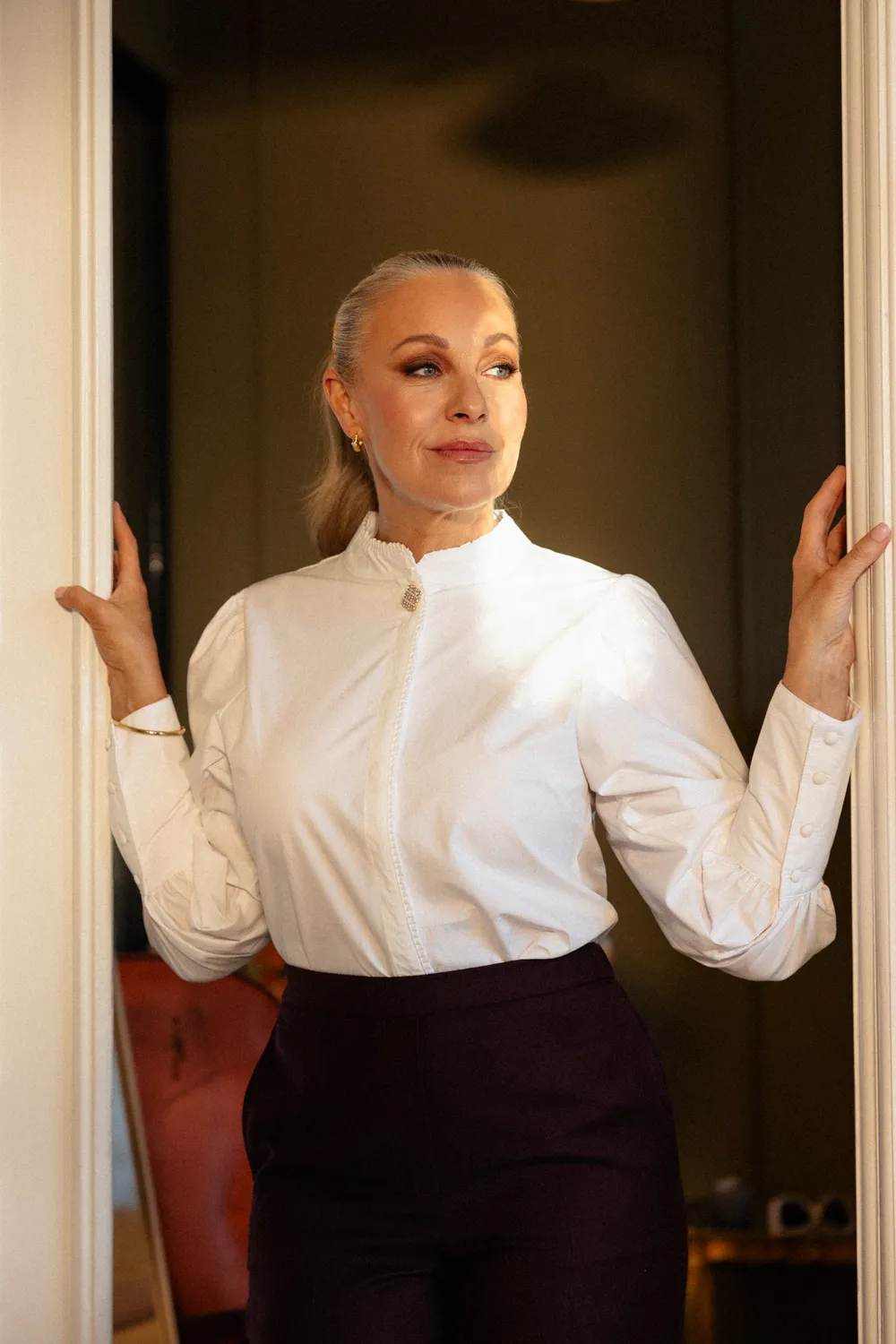 Janne Formoe Bisnissblusen bluse hvit tencel
