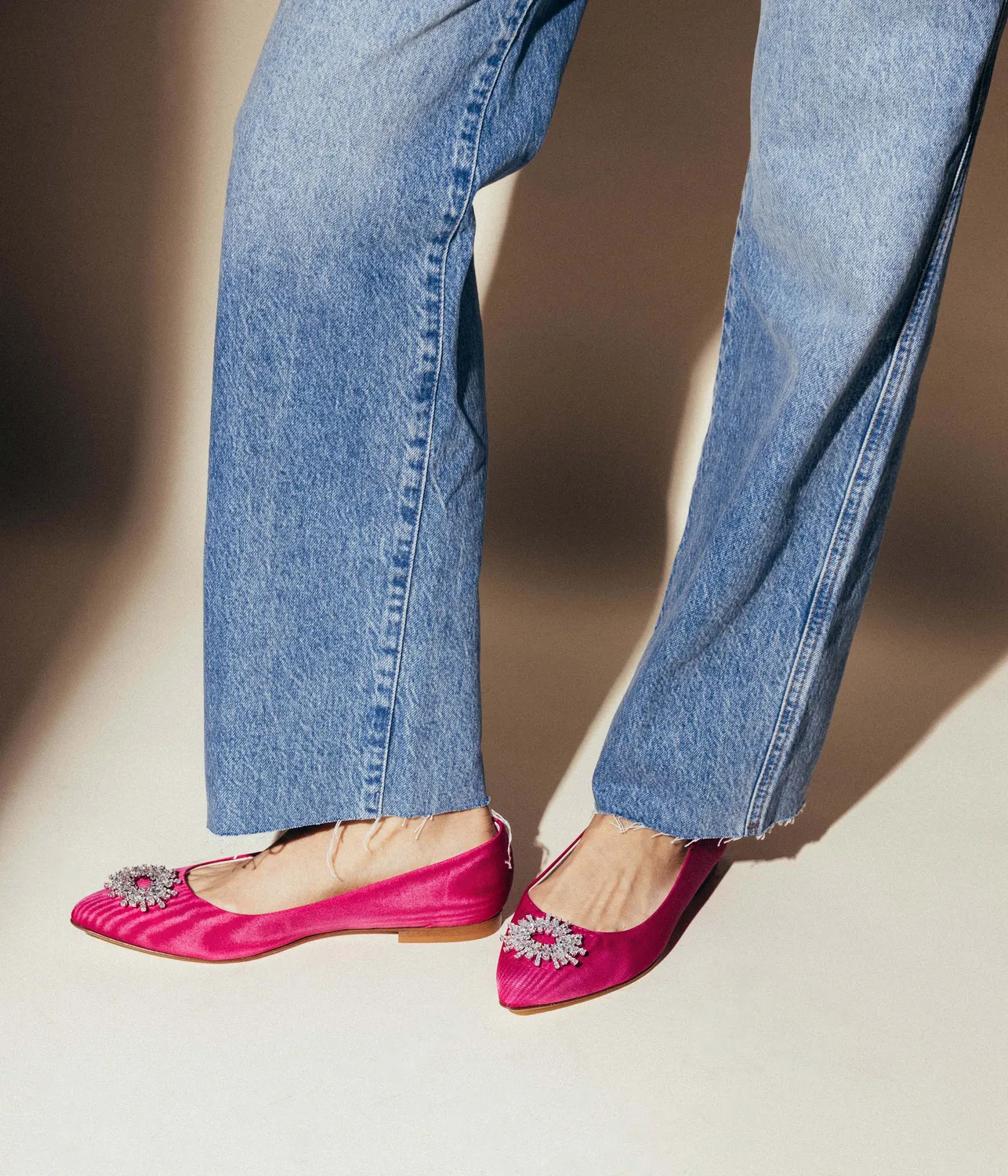 Loren Hope Stevie ballerina rosa silke str 37-41 spiss