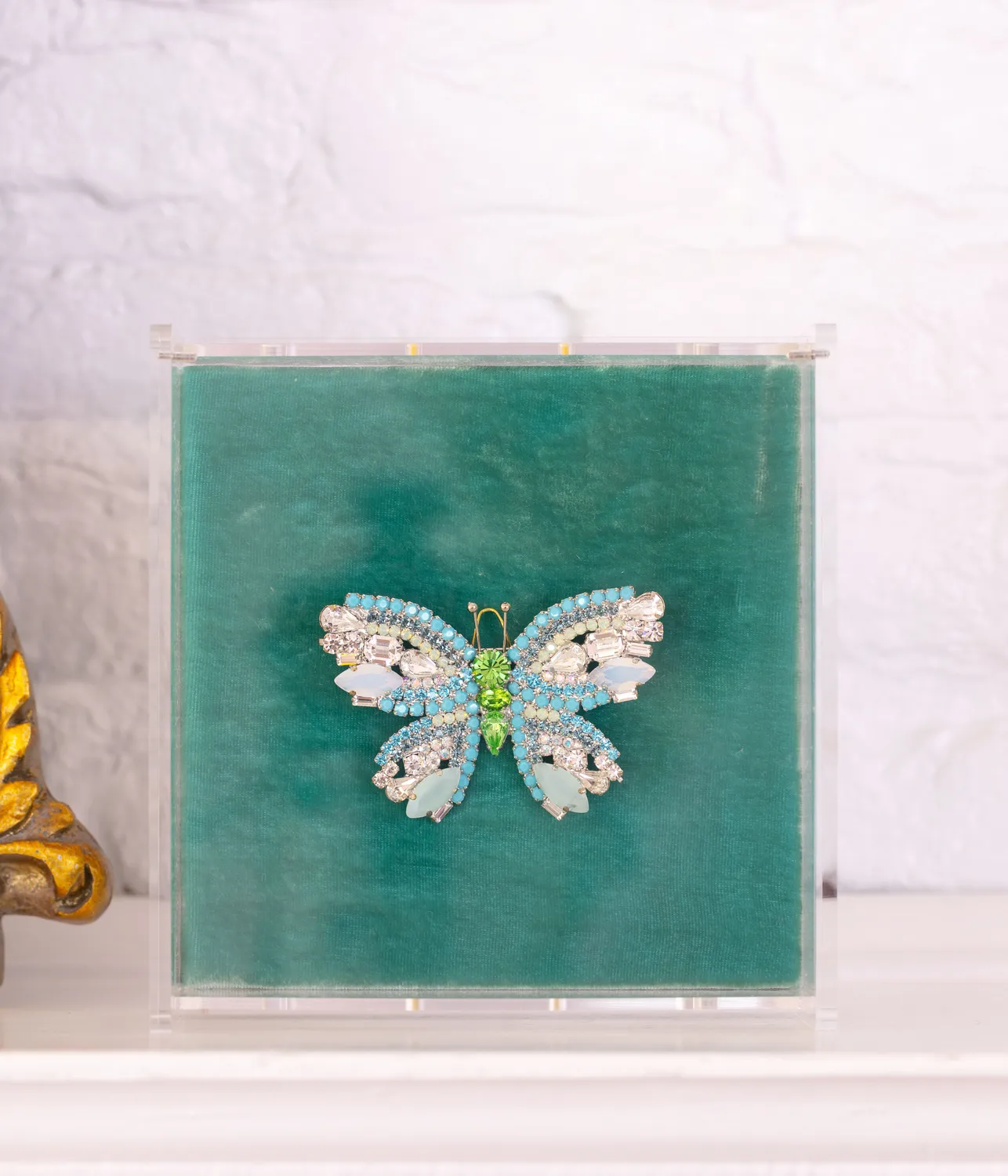 Loren Hope Butterfly Medium brosje turkis peridot krystall
