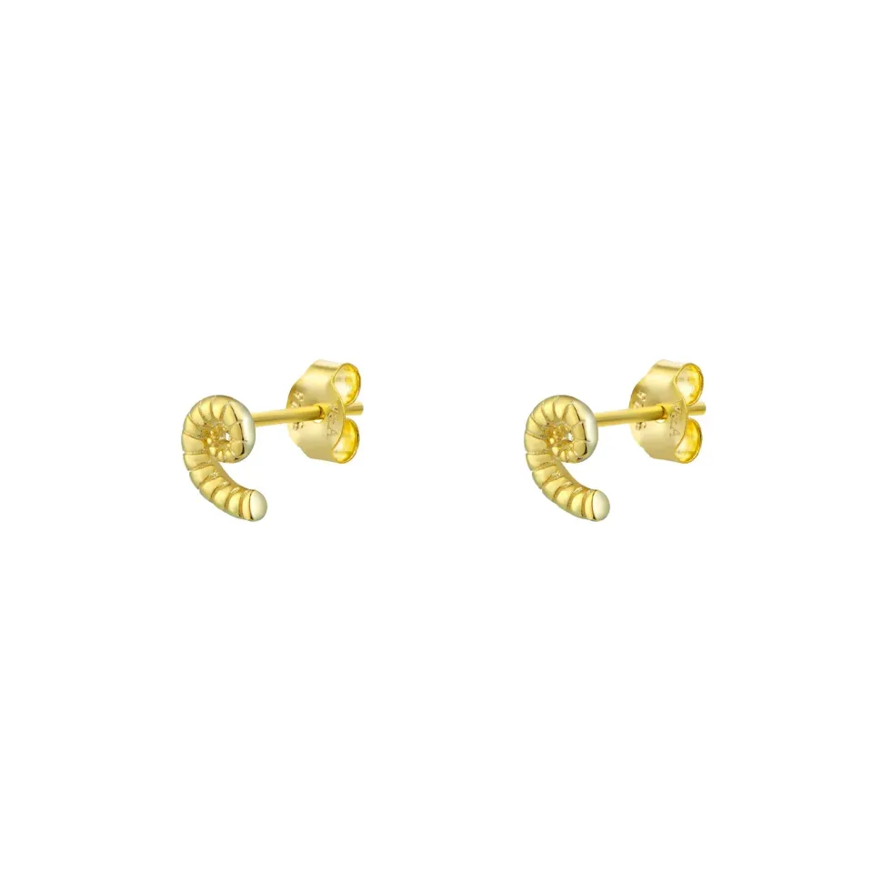 Wioga Evelyn øredobber forgylt 0,7 cm stud