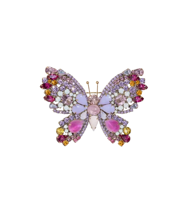 Loren Hope Large Butterfly brosje violet one-of-a-kind