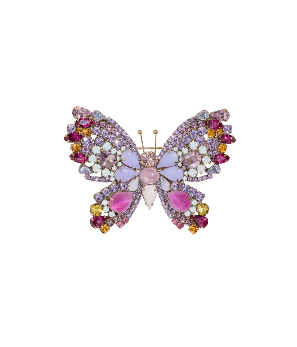 Loren Hope Large Butterfly brosje violet one-of-a-kind