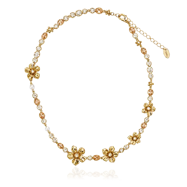 IOAKU La Fleur Sirene Garden halskjede champagne