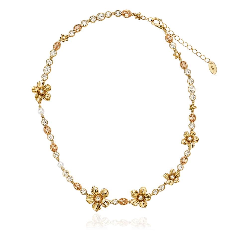 IOAKU La Fleur Sirene Garden halskjede champagne