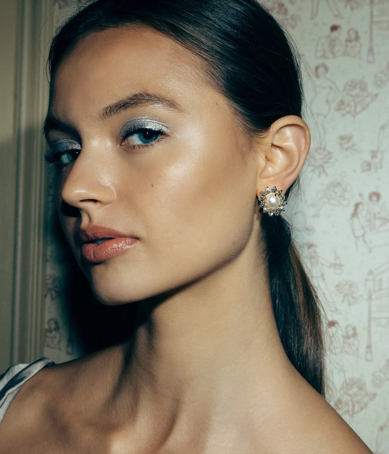 Loren Hope Georgie Stud øredobber perle forgylt