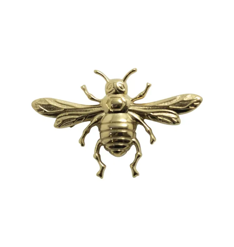 Wos Bee brosje gull bie 5,4 cm