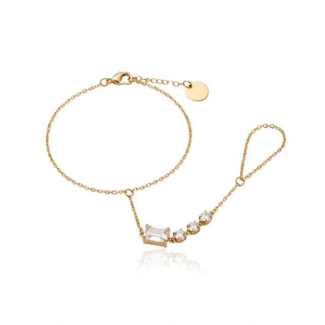 IOAKU Square Crystal Allure armbånd gull krystall
