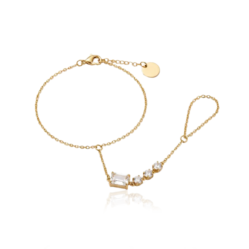 IOAKU Square Crystal Allure armbånd gull krystall