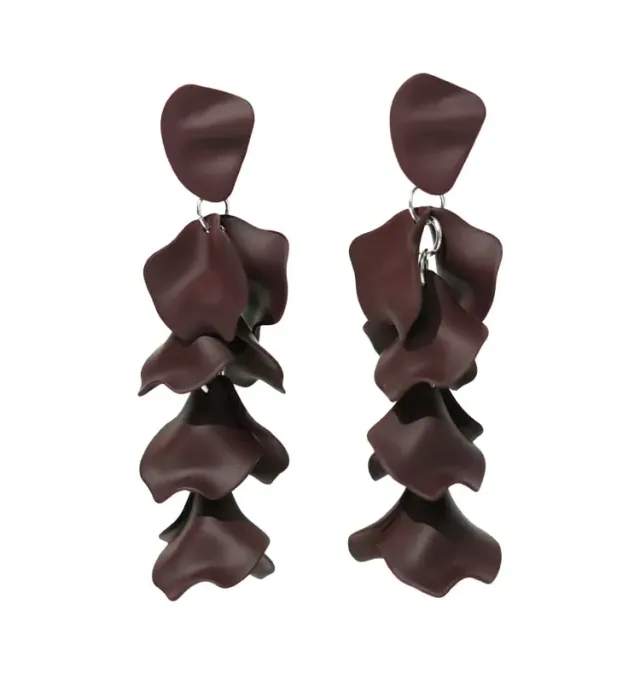 Wos Flake øredobber lilla akryl 9,5 cm
