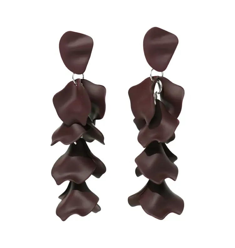 Wos Flake øredobber lilla akryl 9,5 cm