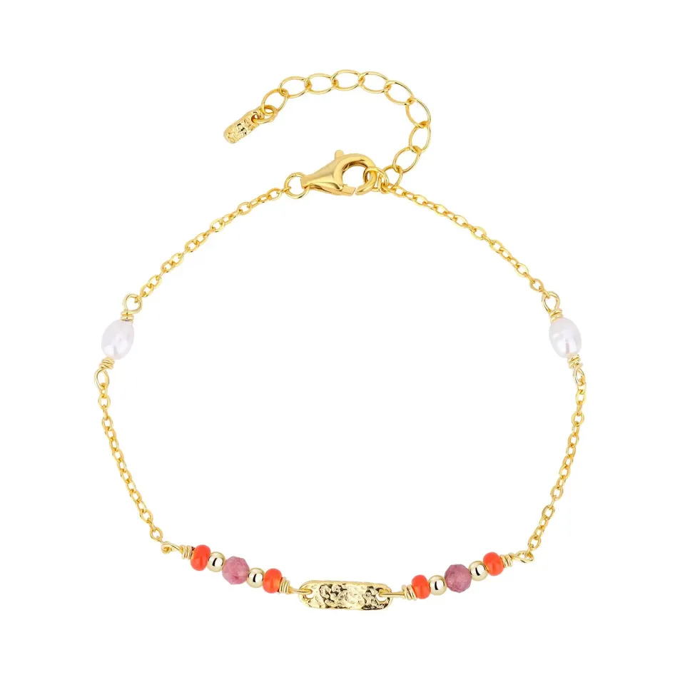 Wioga Saphira armbånd forgylt 15,5-18 cm