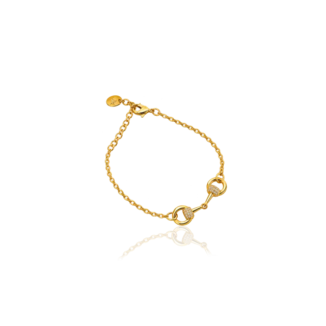IOAKU Horsebit Thin armbånd gull messing