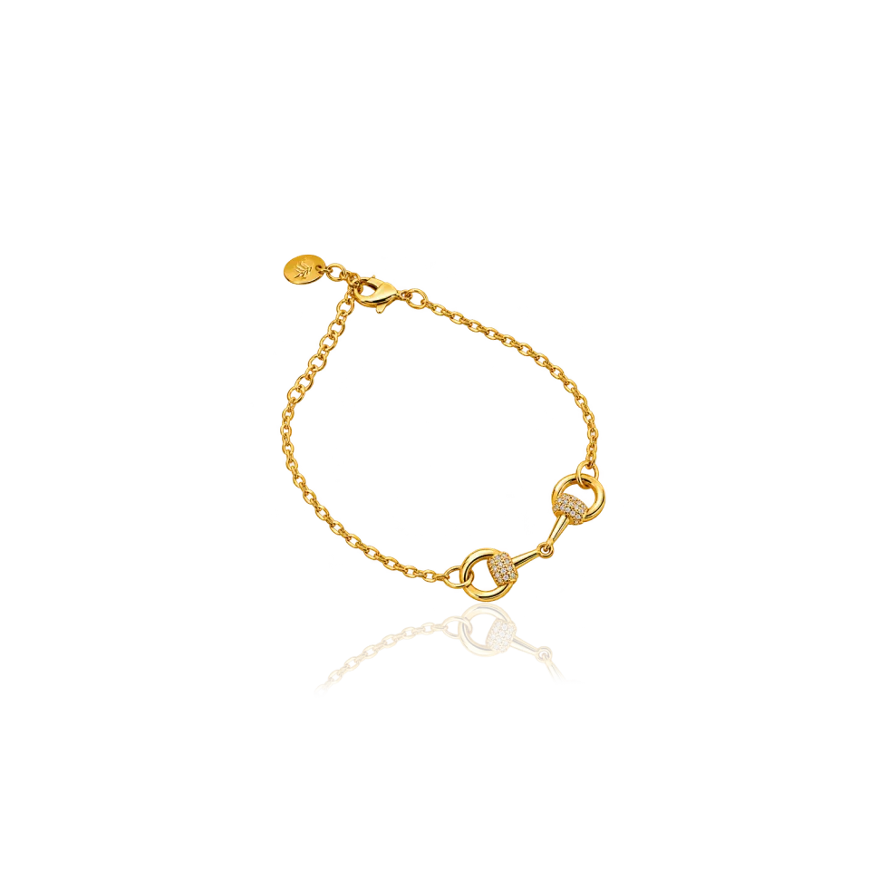 IOAKU Horsebit Thin armbånd gull messing