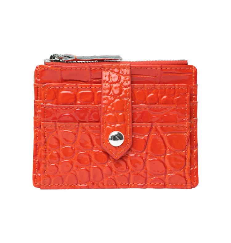 Wos Street Sensation lommebok oransje skinn 12 cm