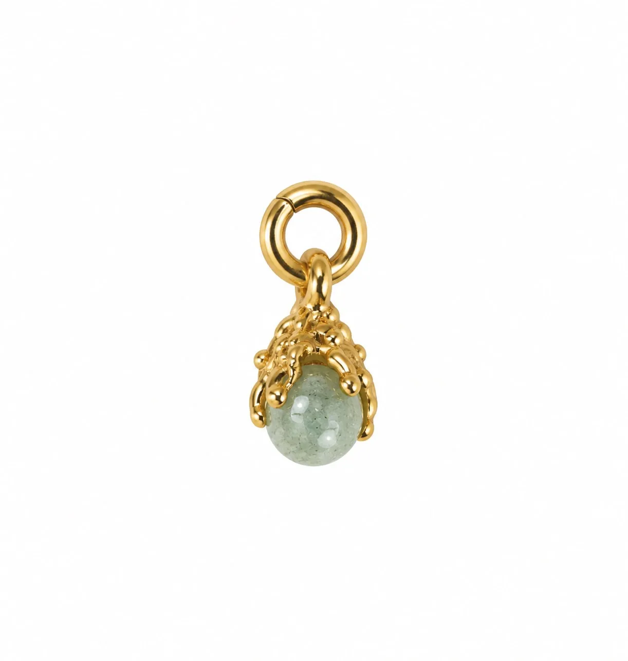 Wos x Bedazzled Månadssten charm april bergkrystall messing