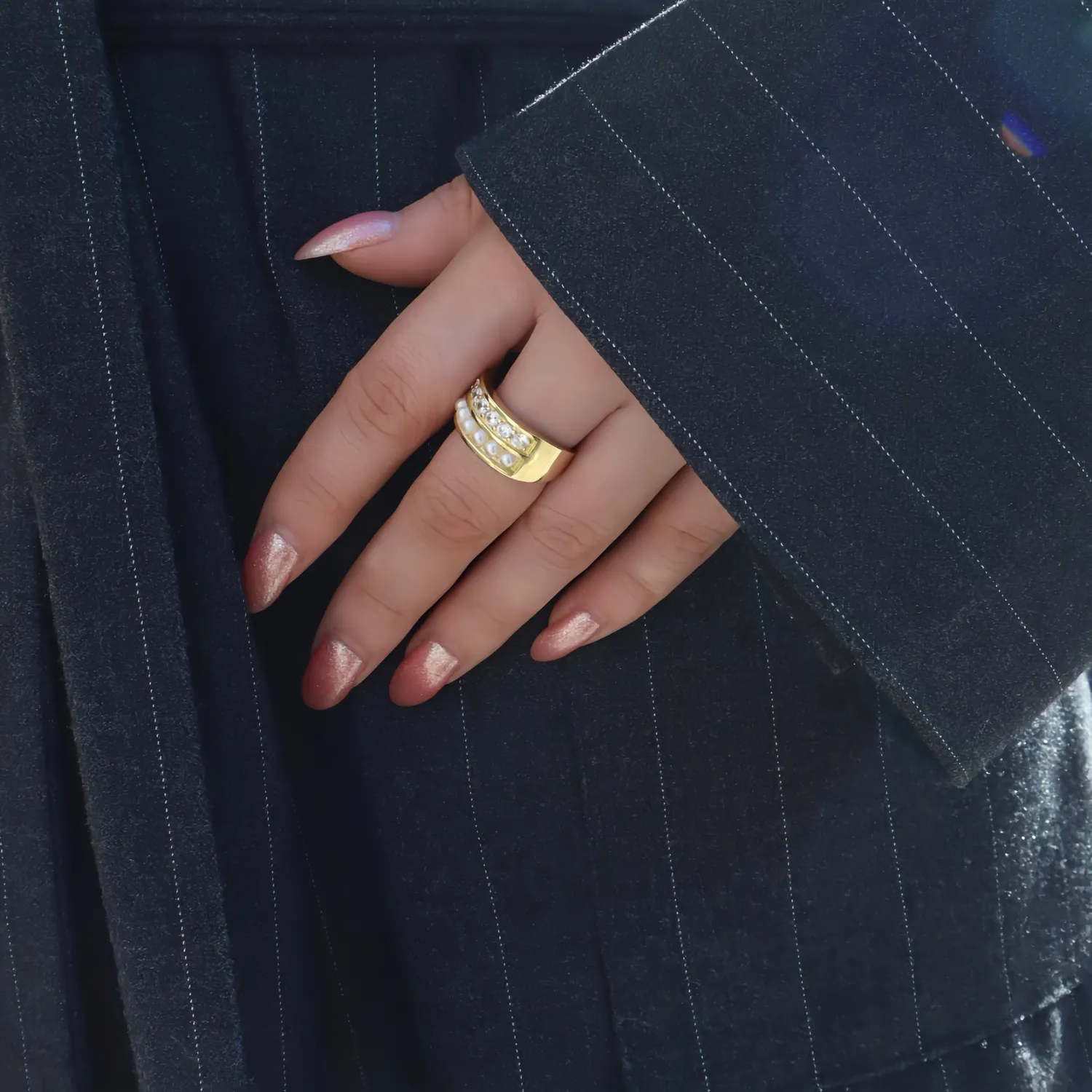 IOAKU Eternal Faith Ring size 8 ring gull messing