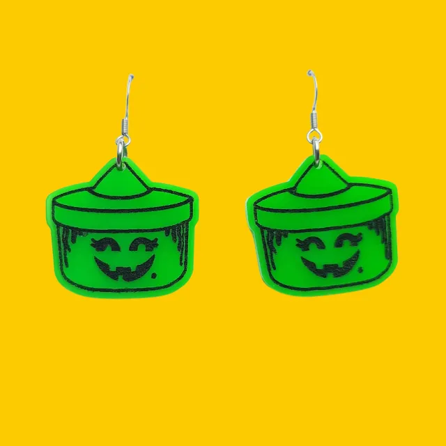 MiniKitty Halloween Witch Bucket øredobber gull