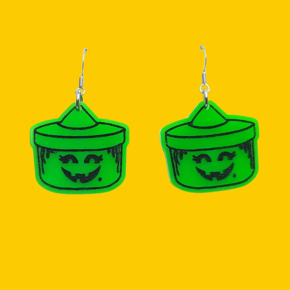 MiniKitty Halloween Witch Bucket øredobber gull