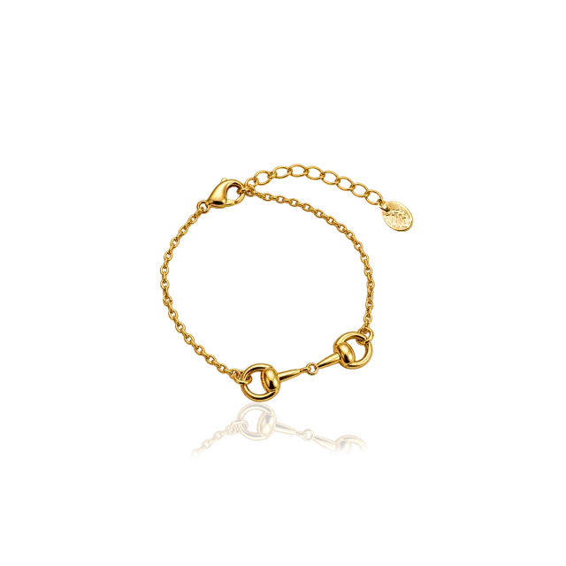 IOAKU Horsebit Thin Plain armbånd gull