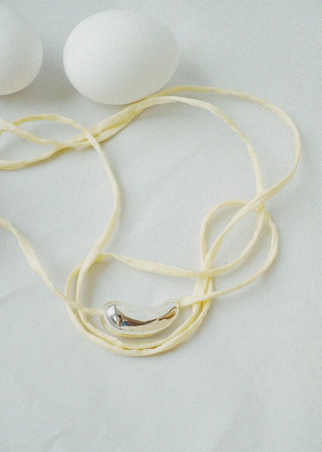 Studio Bille Blanche halskjede sølv 55 cm perle