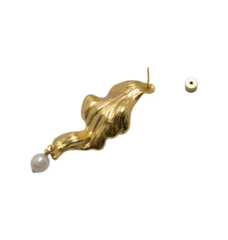 Wos WOS UP Faye perleøredobb gull 5,9 cm