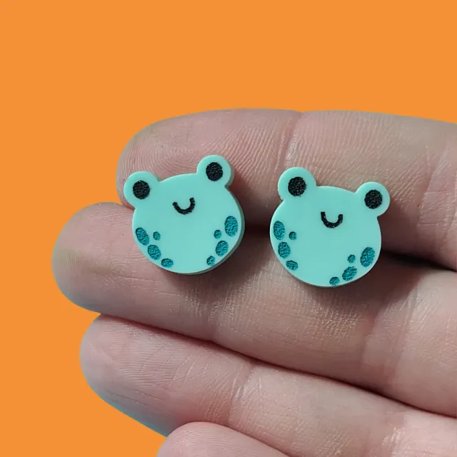MiniKitty Tiny Frog Studs ørestikker akryl