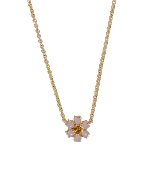 Loren Hope Emeline Flower halskjede lavendel glass