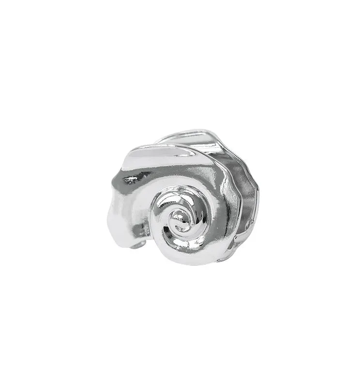 Wos Yamka hårklemme sølv skjell 6,1 cm