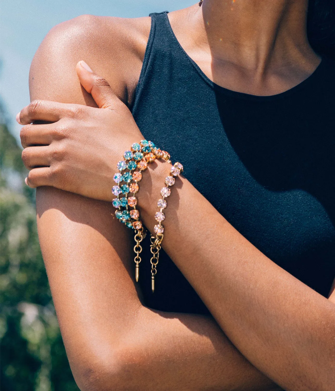 Loren Hope Arista armbånd smoked sapphire glass