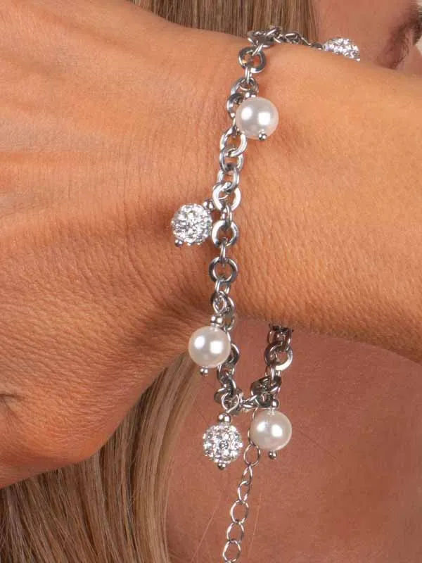 pfg Stockholm Glam Pearl armband perler glitter