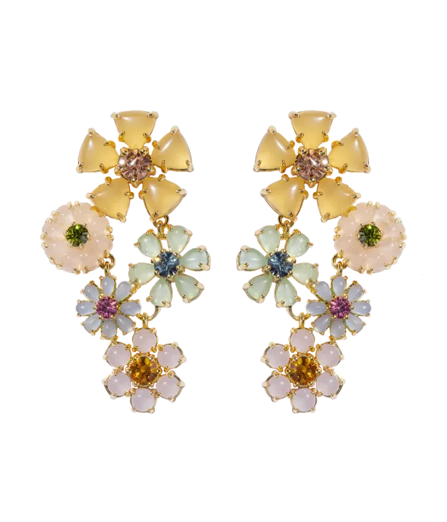 Loren Hope Talia øredobber multi pastell blomster 5 cm