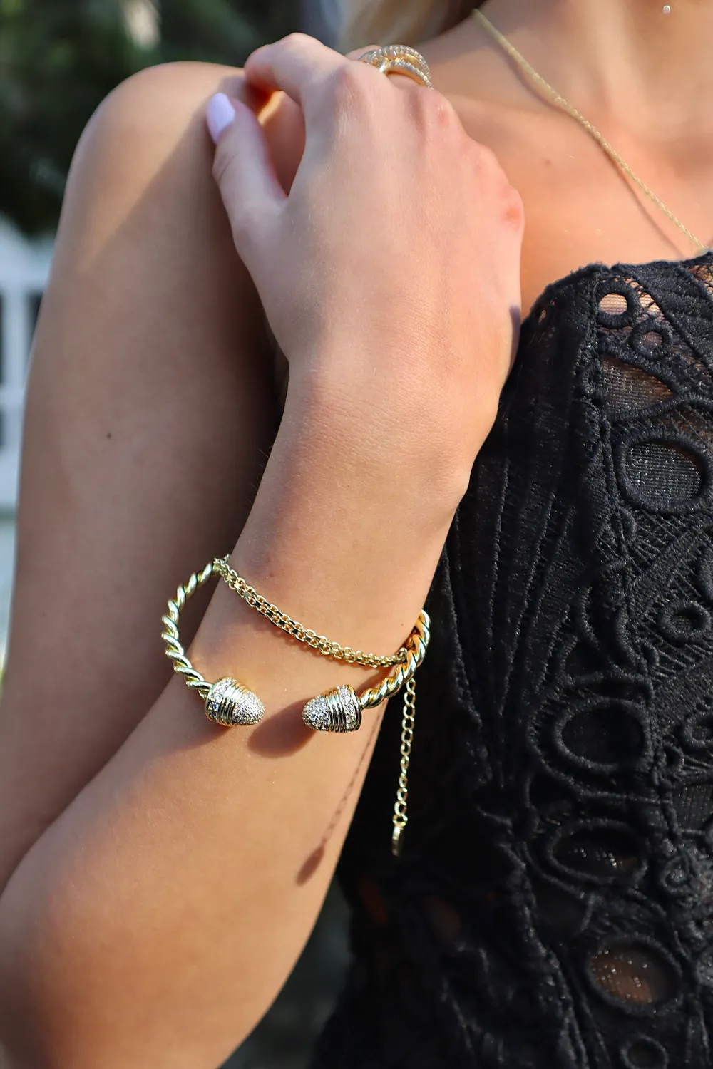 IOAKU Liberté Cuff armbånd gull 17 cm