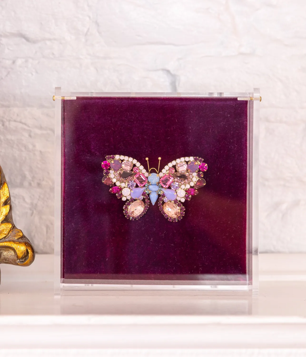 Loren Hope Butterfly Medium Butterfly brosje rose opal