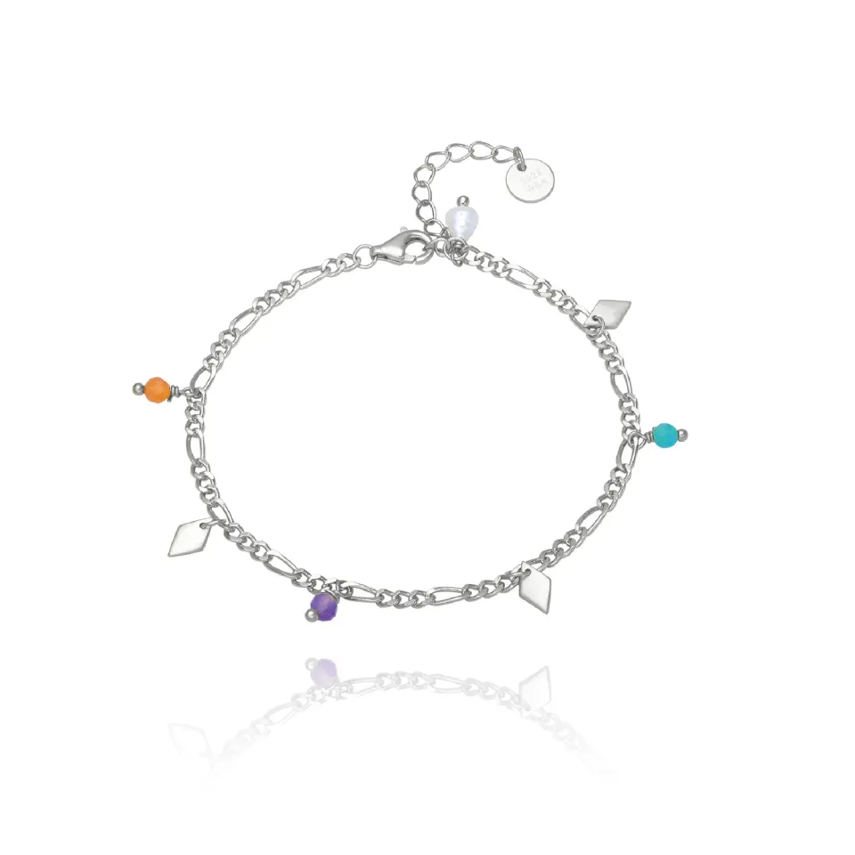 Wioga Mikala armbånd sølv 15,5-18 cm anheng