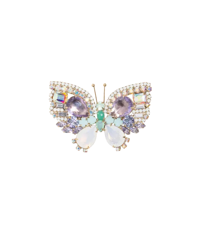 Loren Hope Medium Butterfly brosje krystall fiolett opal