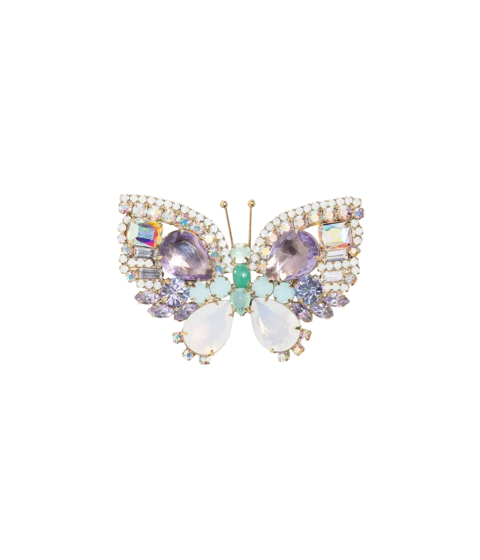 Loren Hope Medium Butterfly brosje krystall fiolett opal