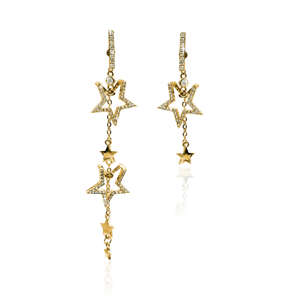 IOAKU Stellar Glow øredobber guld 7 cm vannfast