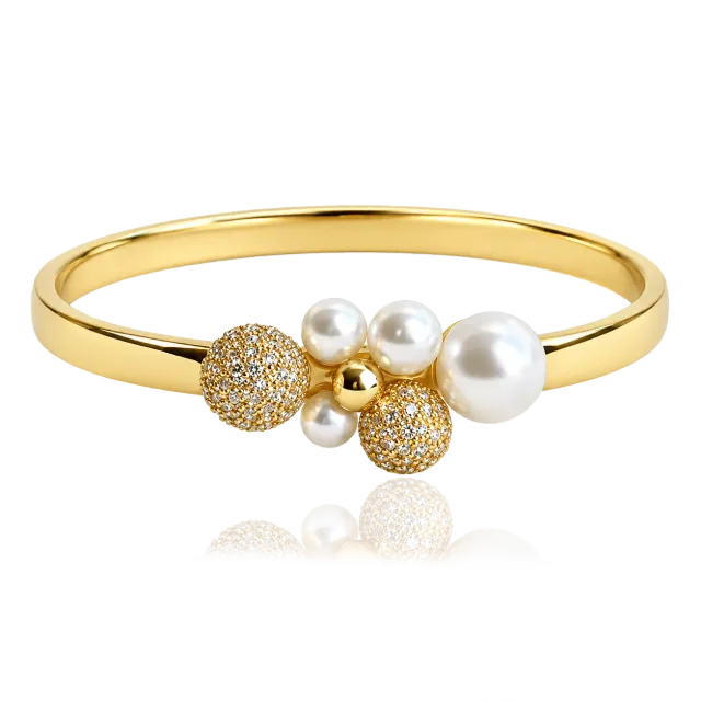 IOAKU Berry Pearl Petite Cuff armbånd gull XS/S