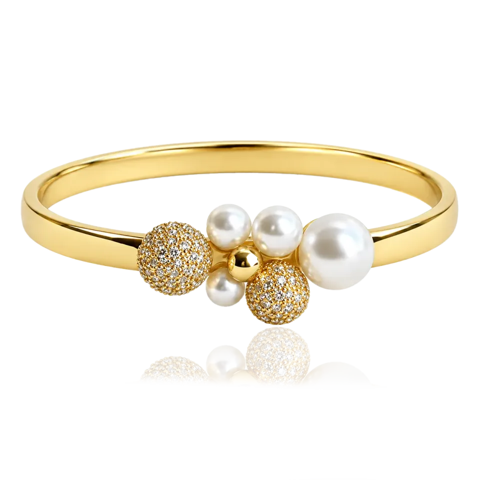 IOAKU Berry Pearl Petite Cuff armbånd gull XS/S