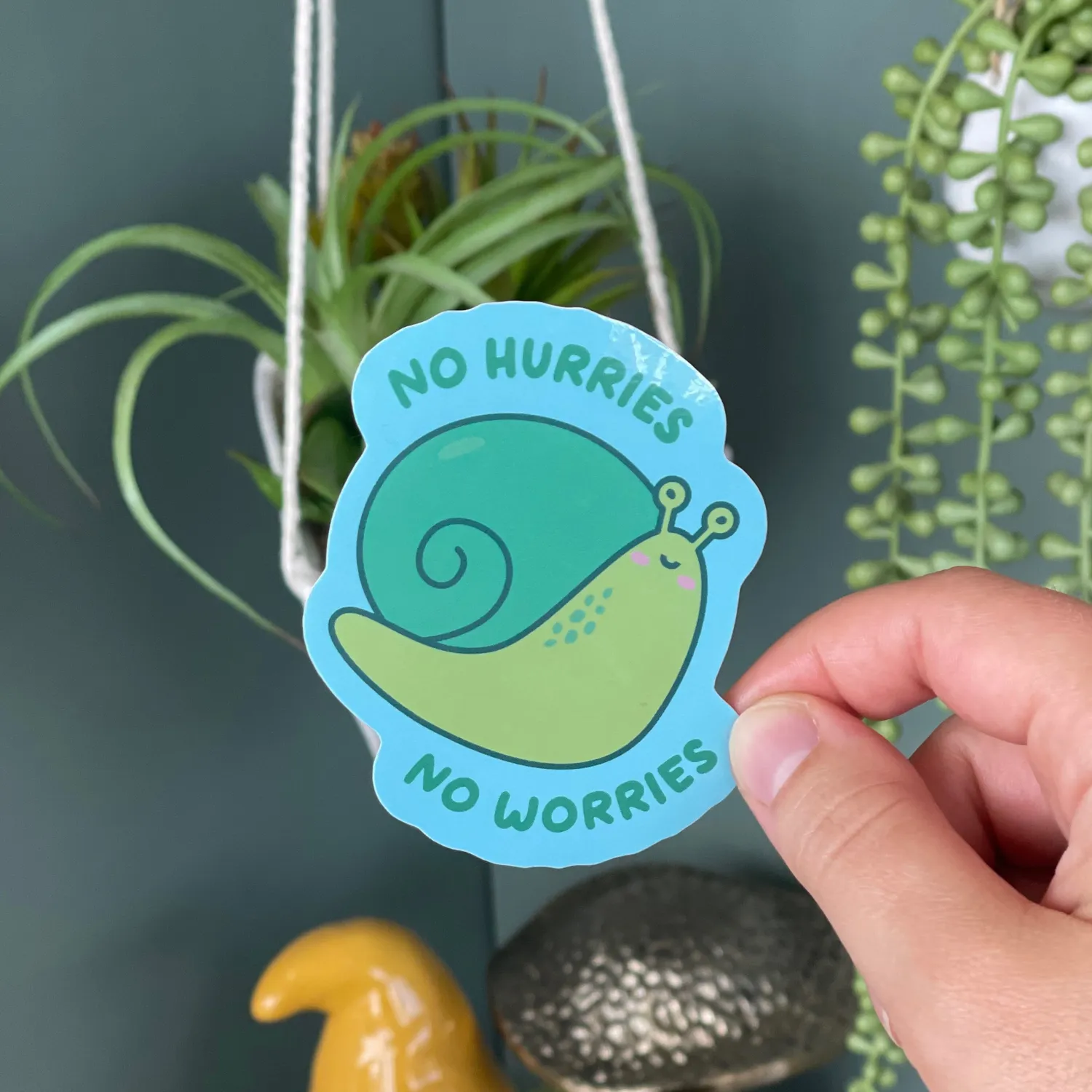 MiniKitty No Hurries No Worries klistremerke 7,6 cm blankt