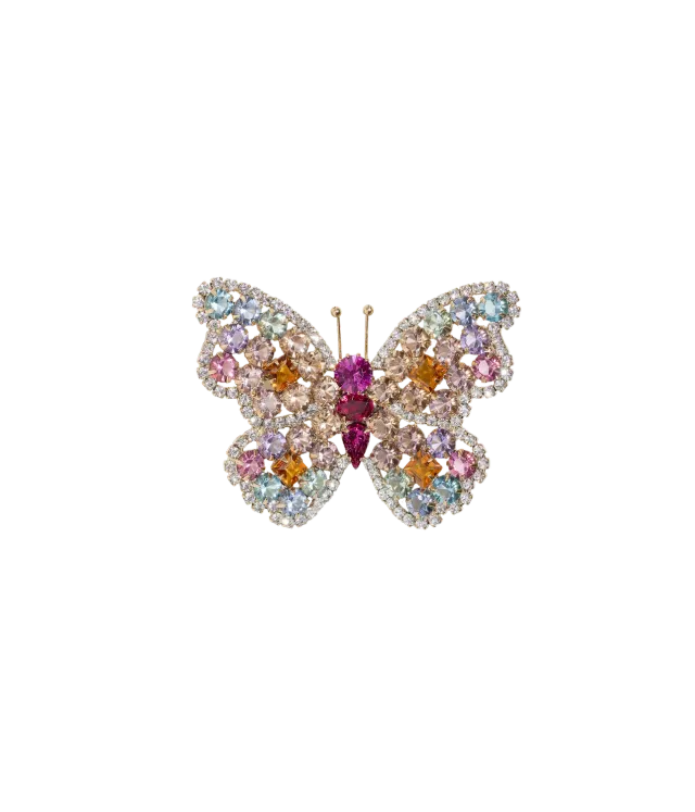 Loren Hope Butterfly Medium brosje fuchsia vintage rose